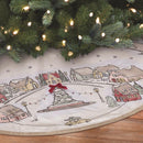 Dyno White/Warm Gray Tree Village Tree Skirt, Pack of 4