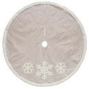 Dyno Tan Linen W/Snowflakes Tree Skirt, Pack of 4