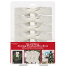 Dyno Ivory Christmas Bow 10 in., Pack of 12