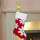 Dyno Red/White Snowflake Jacquard Christmas Stocking 20 in., Pack of 12