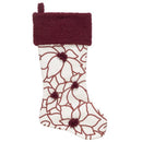 Dyno Ivory/Red Poinsettia Christmas Stocking 20 in., Pack of 12
