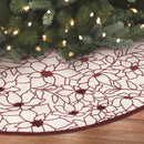 Dyno Ivory/Red Poinsettia Tree Skirt, Pack of 4