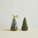 Creative Co-Op Green Unscented Tree Shaped Candle, Pack of 3