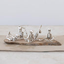 Creative Co-Op Skeleton in Yoga Pose 5 Styles Halloween Decor, Pack of 5