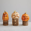Creative Co-Op Pumpkin Halloween Decor, Pack of 3