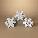 Gerson White Holiday Snowflakes Ornaments, Pack of 6