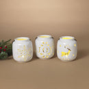 Gerson White Lighted Holiday Design Lantern 5 in., Pack of 12