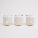Gerson White Lighted Holiday Design Lantern 5 in., Pack of 12