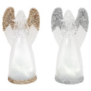 Gerson Gold/Silver Lighted Spinning Water Globe Angel Table Decor 7 in., Pack of 6