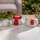 Gerson White/Red Snowman Christmas Scented Wax Candle 8 in., Pack of 6