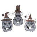 Gerson 18 in. Halloween Pumpkin Luminary Halloween Decor, Pack of 3