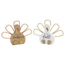 Gerson 10 in. Harvest Turkey Fall Decor, Pack of 6