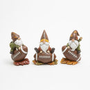 Gerson 5 in. Harvest Gnome on Football Fall Decor, Pack of 6