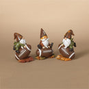 Gerson 5 in. Harvest Gnome on Football Fall Decor, Pack of 6