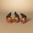 Gerson 6 in. Pumpkin Skull with Crow Fall Decor, Pack of 12