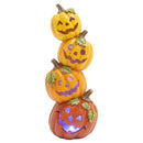 Gerson 16 in. Stacked Pumpkins Halloween Decor, Pack of 4