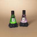 Gerson 8 in. Spinning Lighted Smoky Water Globe Potion Bottles Halloween Decor, Pack of 8