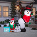 Gemmy Airblown LED Snowman Humor Scene 6 ft. Inflatable