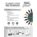 Celebrations Classic LED T5 Multicolored/Warm White 50 ct String Christmas Lights 16 ft.