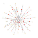 Celebrations LED Red/White Starlight Burst Deluxe 24 in. Hanging Decor