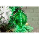 Celebrations LED Green Snow Fall Ornament 4 in. Hanging Decor