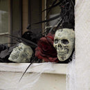 Celebrations Red 50 ct 9 ft. LED Skull Garland Halloween Decor