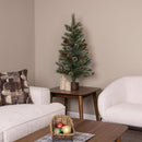 Celebrations 3 ft. Slim LED 50 ct Skinny Cashmere Table Top Color Changing Christmas Tree