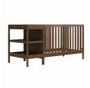 Ema 3-in-1 Convertible Crib & Changer Combo - Walnut