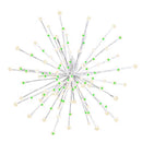 Celebrations LED Green/White Starlight Burst 16 in. Hanging Decor