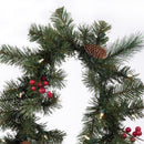Celebrations 6 ft. L LED Prelit Multicolored/Warm White Mixed Pine Rechargeable Garland