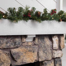 Celebrations 6 ft. L LED Prelit Multicolored/Warm White Mixed Pine Rechargeable Garland