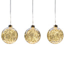 Celebrations LED Warm White Globe Ornament 8 in. Hanging Decor