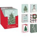 Paper Images Assorted Holiday Large Treated Gift Bag, Pack of 48