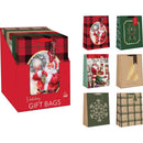 Paper Images Assorted Holiday Large Treated Gift Bag, Pack of 48