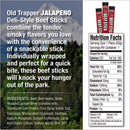 Old Trapper Jalapeno Beef Stick 1.75 oz Shrink Wrapped, Pack of 26