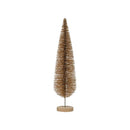 Creative Co-Op Enchanted Christmas Gold Bottle Brush Tree Table Decor 15 in., Pack of 8