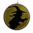 Celebrations Orange 32 in. LED Infinity Witch Hanging Decor