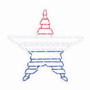 Celebrations Patriotic Star Silhouette Window Decor Metal 1 pk