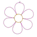 Celebrations Daisy Flower Silhouette Window Decor Metal 1 pk