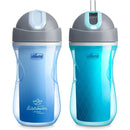 Double-Wall Insulated Flip-Top Sippy Cup with Silicone Straw and Spill-Free Lid 9oz