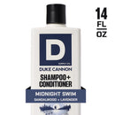 Duke Cannon Midnight Swim Sandalwood + Lavender Scent Shampoo Plus Conditioner 14 oz 1 pk