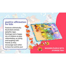 Upbounders Rainbow Kicks Wooden Puzzle with Storage Tray 48 pc