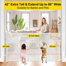 Retractable Dog Gate - White