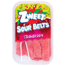 Zweet Strawberry Sour Belts Licorice Candy 10 oz, Pack of 6