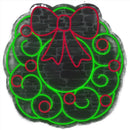 Luxe Light Decor LED Red and Green Christmas Wreath Hanging Decor, Pack of 5