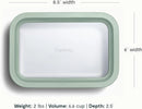 Medium Ceramic Coated Glass Food Storage Container - Mist