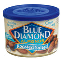 Blue Diamond Roasted Salted Almonds 6 oz Can, Pack of 12
