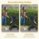 2-in-1 Bassinet Stroller - Black