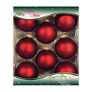 Christmas by Krebs Red Velvet Ball Ornament, Pack of 12