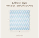 Muslin Swaddle Blankets Set of 4 - Blue